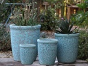 TALL GARDEN POT, CORAL GROVE, SET OF 4-23.5" X27", 19.5"X21.5", 15.5"X17.0", 11.5"X13.5"
