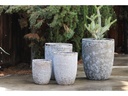 TALL MILANO CONE PLANTERS, CORAL BLACK, SET OF 4-21.5"X27.0", 17"X23", 13"X18", 11"X14