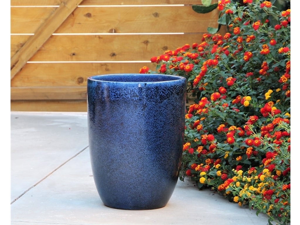 [PV-CG849SBL-S4] TALL MILANO CONE PLANTERS, SOLSTICE BLUE, SET OF 4- 21.5"X27.0", 17"X23", 13"X18", 11"X14