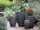 XLG CONE PLANTER, SILVER ROCK, SET OF 4 - 24.0" X 27.5", 18.5" X 21.0", 13.5" X 16.5", 10.0" X 12.0"