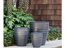 JARDIN DE NICE PLANTER, MATTE BLACK, SET OF 3 - 19.0" X 23.5", 15.0" X 19.5", 11.0" X 15.5"