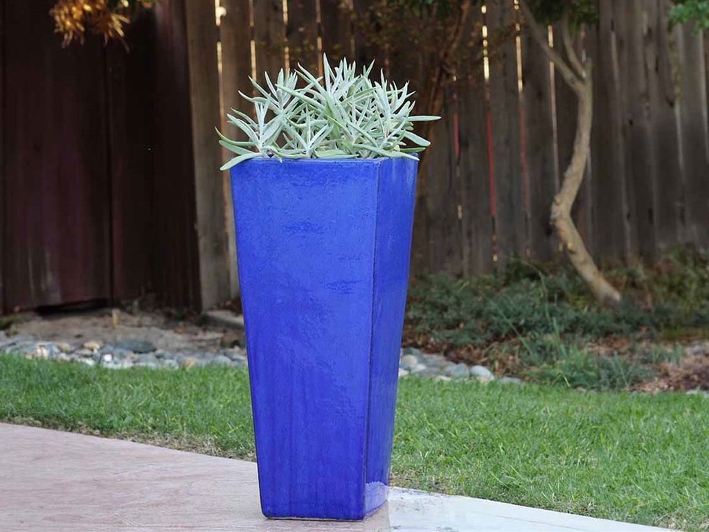 [PV-LB534FB-B] MEDIUM SLIM SQUARE POT, FALLING BLUE, SIZE B,  15.5”X34.5”
