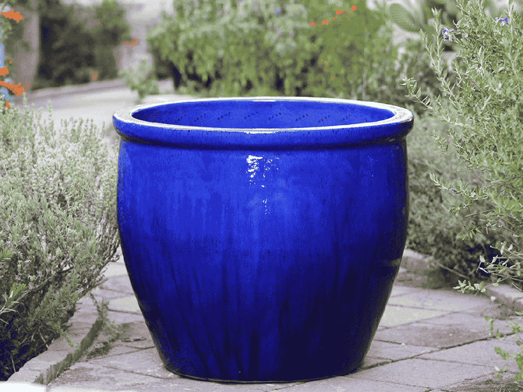 [PV-LB567FB-XLG] XLG NO DECOR PLANTER, FALLING BLUE, 30.0'' X 26.0''