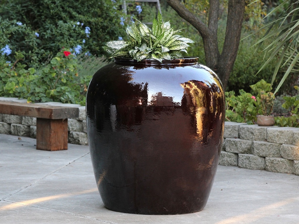 [PV-LB5961RBR-A] PATTAYA JAR, RED BROWN, 35.5"x36.5"