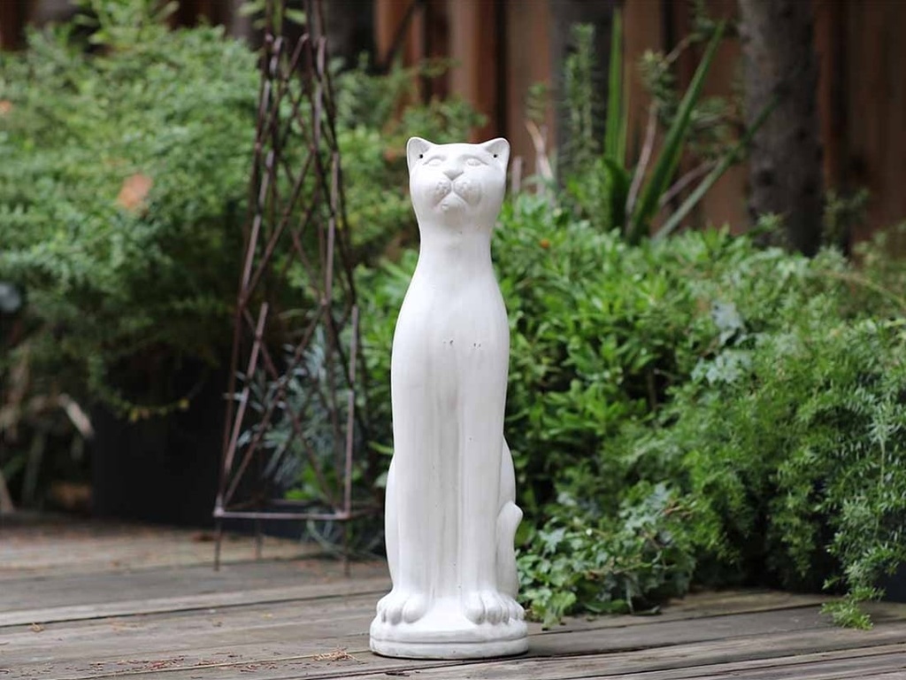 [PV-LBST20WNS] STANDING CAT, WHITE NO SPECKLE, 8.5'' X 26.0''