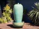 MEDIUM TALL JAR, FOUNTAIN, GREEN STREAM, SIZE C, 20"36"  (BASE/PUMP SOLD SEPERATELY)