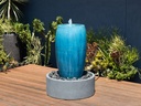 DRUM SHAPE FOUNTAIN, FALLING AQUA, 20"X35" (BASE/PUMP SOLD SEPERATELY)