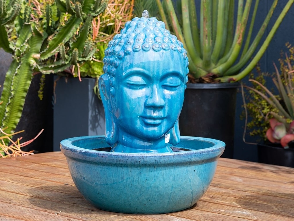 [PV-LBWST06FAQ-B] MEDIUM BUDDHA FOUNTAIN, FALLING AQUA, SIZE B, 14"X 20"