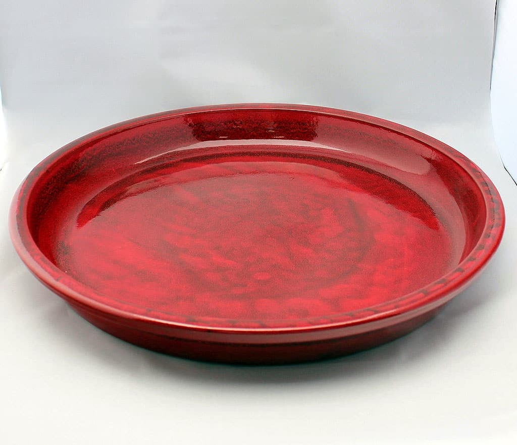 [PV-SCR02LRD] ROUND SAUCER, LAVISH RED, OD 19", ID 16"