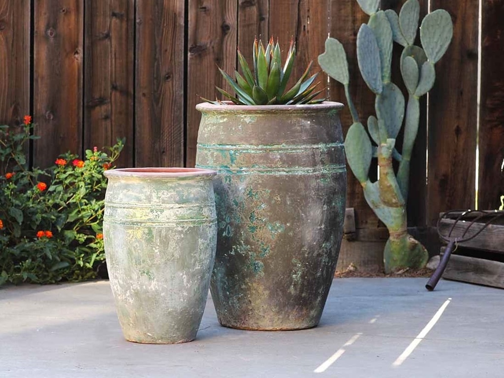 [PV-TS2277VDG-S2] DUET D' CONQUES, VERDIGRIS, SET OF 2 - 18.5"X27.5", 13.5"X20"