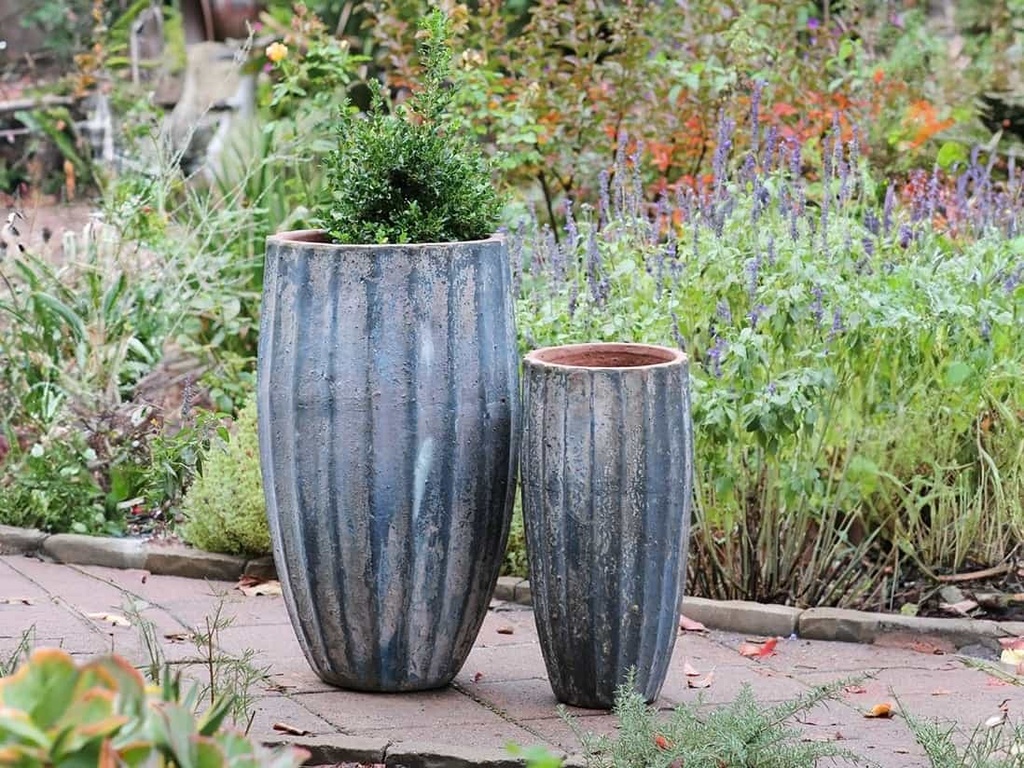 [PV-TS2283AGS-S2] VASE DEL MESON, AEGEAN SEA, SET OF 2-  17.0"X31.0", 11.0"X26.0"