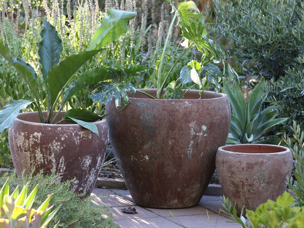 [PV-TS3109MCR-S3] CHATEAU PLANTER, MOCHA RED, 28.0"X23.5", 20.0"X19.0", 15.0"X15.0", 15.0"X15.0"