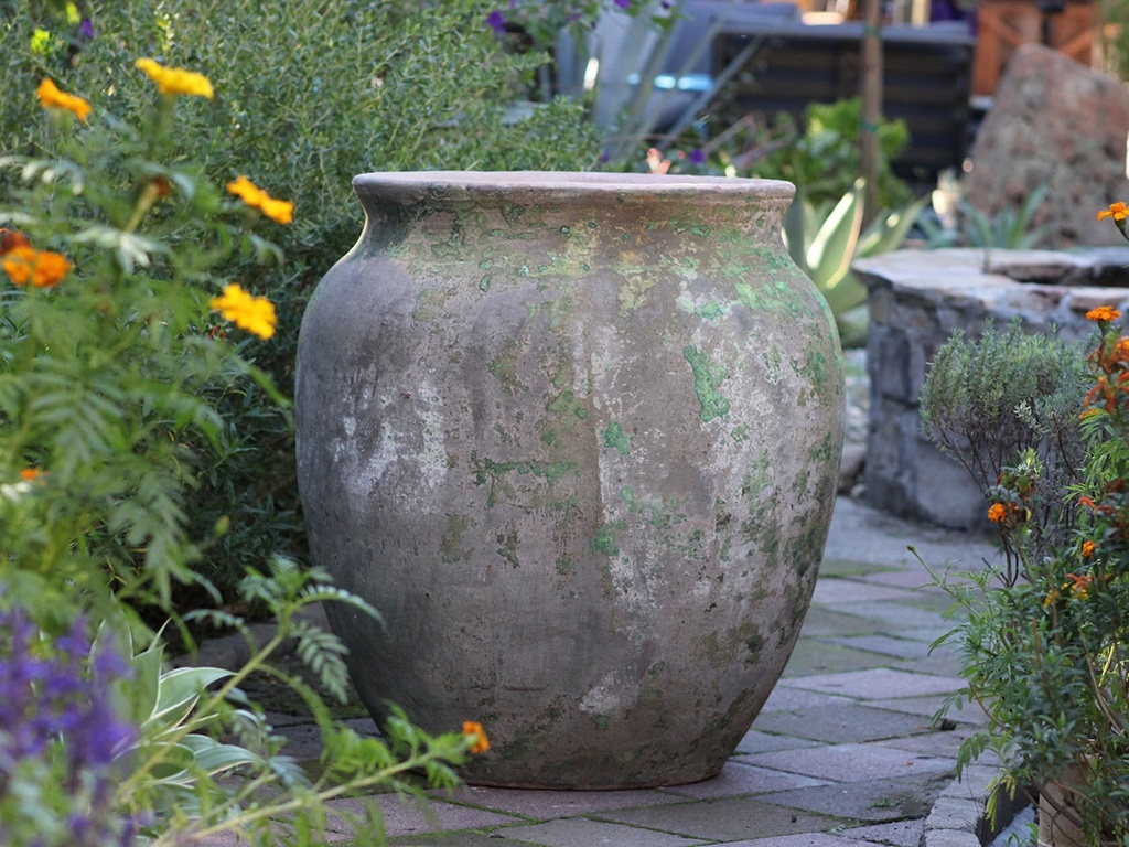 [PV-TSC2140VDG] SINGLE LARGE POT, VERDIGRIS  30.0" X 35.0", TOP 26.0"