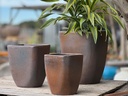 LAGUNA SQUARE PLANTER, EMBER, SET OF 3- 11.0"x13.0", 9.0"x11.0" , 6.5"x8.0"