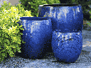 CAPE COD VILLA PLANTER, FALLING BLUE, SET OF 3 - 19.5"X19.5", 15.5"X15.5", 12.0"X12.0