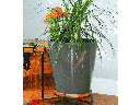 SEVILLA PLANTER, GLOSSY LAVA COOL GREY, SET OF 3 - 16"X16", 13"X13", 11"X11"