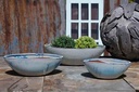 SUCCULENT CANOE, MARBLE, SET OF 3 - 12.0" X 4.0" X 6.0", 9.0" X 3.0" X 5.0", 7.0" X 2.5" X 4.5" (SELL BY CASE OF 2)