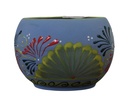TALAVERA TIERRA LUZ, MACETA  BOLA, 9.0"X7.5", SOLD IN CASE OF 4