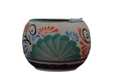 TALAVERA TIERRA LUZ, MACETA  BOLA, 8.0"X7.0" , SOLD IN CASE OF 6