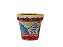 TALAVERA TIERRA LUZ GARDEN VASE #2, 4.5" x 5.5", SOLD IN CASE OF 8