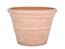 ROLL RIM PLANTER, ITALIAN TERRA COTTA, 27.5"X19.5"