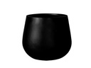 LOW TRUNK PLANTER BLACK POLY POLY FIBERS, SET OF 3-  17.5''x14.5'' 12''x12'' 7.5''x8''