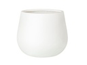 LOW TRUNK PLANTER WHITE POLY POLY FIBERS, SET OF 3-  17.5''x14.5'' 12''x12'' 7.5''x8''