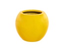SPHERE PLANTER, GLOSSY YELLOW, 15.5"X12.5"