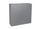 RECTANGULAR TALL PLANTER BOX DARK GREY POLY - RESIN POTS, SET OF 2-42.5"x15.5"x40" 33"x12"x31.5"