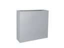 RECTANGULAR TALL PLANTER BOX LIGHT GREY POLY - RESIN POTS, SET OF 2- 42.5"x15.5"x40" 33"x12"x31.5"