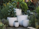 DEEP BOWL PLANTER, PURE WHITE, SET OF 5- 25.5"X23.5", 21.5"X20", 17.5"X17.5", 15"X12", 10"X9"