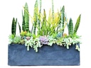 RECTANGULAR PLANTER, ECOSTONE GREY, SET OF 3- 39.5"x19"x19", 31.5"x15"x15", 23.5"x12"x12"