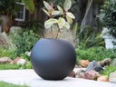 SPHERE PLANTER, BLACK, 20"X17.5"
