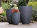 MIAMI PLANTER, ECOSTONE GREY, SET OF 3- 25.5"X34", 20.5"X28.5", 15.5"X21.5"