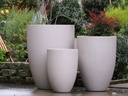 MIAMI PLANTER, ECOSTONE TAN, SET OF 3- 25.5"X34", 20.5"X28.5", 15.5"X21.5"