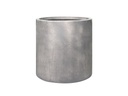 CYLINDER M-MODERN PLANTER, CEMENT DARK, SET OF 5- 25.0"X25.0", 20.0"X20.0", 15.5"X15.5", 12.5"X12.5", 10.0"X10.0"