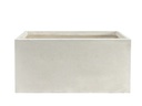 RECTANGULAR FIBER PLANTER, CEMENT WHITE, SET OF 3 - 32.0" X 13.0" X 15.5", 24.0" X 10.5" X 12.0", 19.5"x7.5"x8.0", BCD