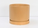 CARMEL ATTACHED SAUCERS PLANTERS, SUNSET PEACH, 7.5"X6.5", CASE OF 4