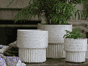 JEWEL MARTINI PLANTER, IVORY SPECKLE, 5.5" X 5.5", SOLD IN CASE OF 6