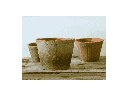 WEMBLEY TERRA COTTA FARM POTS, MOSSED REDSTONE, 4.0"x3.0", 3.5"x2.5", 2.5"x2.0" (SOLD IN CASE OF 24 SETS)