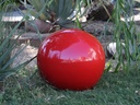 DECORATIVE SPHERE,  15.5", CRIMSON BRIGHT