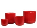 SONA PLANTER, CRIMSON BRIGHT, SET OF 4, 14"X13.5", 11"X10.5", 8.5"X8", 6.5"X6"
