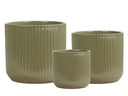 SONA PLANTER, OLIVE, SET OF 3, 14"X13.5", 11"X10.5", 8.5"X8"