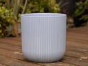 FLUTED CYLINDER PLANTER (NO SAUCER), PASTEL LAVENDER, 11"X11.5", SOLD IN CASE OF 2