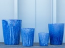 VASO PLANTER, BLOSSOM BLUE, SET OF 4- 22.0"X27.0", 17.5"X24.0", 14.0"X18.0", 11.0"X13.5"