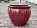 FISHBOWL GARDEN PLANTER,  OX RED, SET OF 5- 25.5"X19.5", 19.5"X15.5", 15.5"X14", 12"X11.5", 8.5"X9.5"
