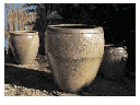 XLARGE TALL SAGO PLANTER, RUSTIC AMBER, SET OF 3 - 34.0" X 34.5", 25.0" X 30.0", 17.0" X 24.5"