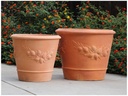 LEMON VASE PLANTER, RED CLAY, SET OF 2- 27"X22", 21.5"X19.5"