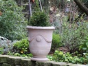 ANDUZE URN PLANTER, GREY CLAY,  C SIZE, 17.0"X19.5"