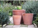 MK CONE PLANTER, WASH CLAY, SET OF 3- 26"x25.5",20"x19.5",16"x16"